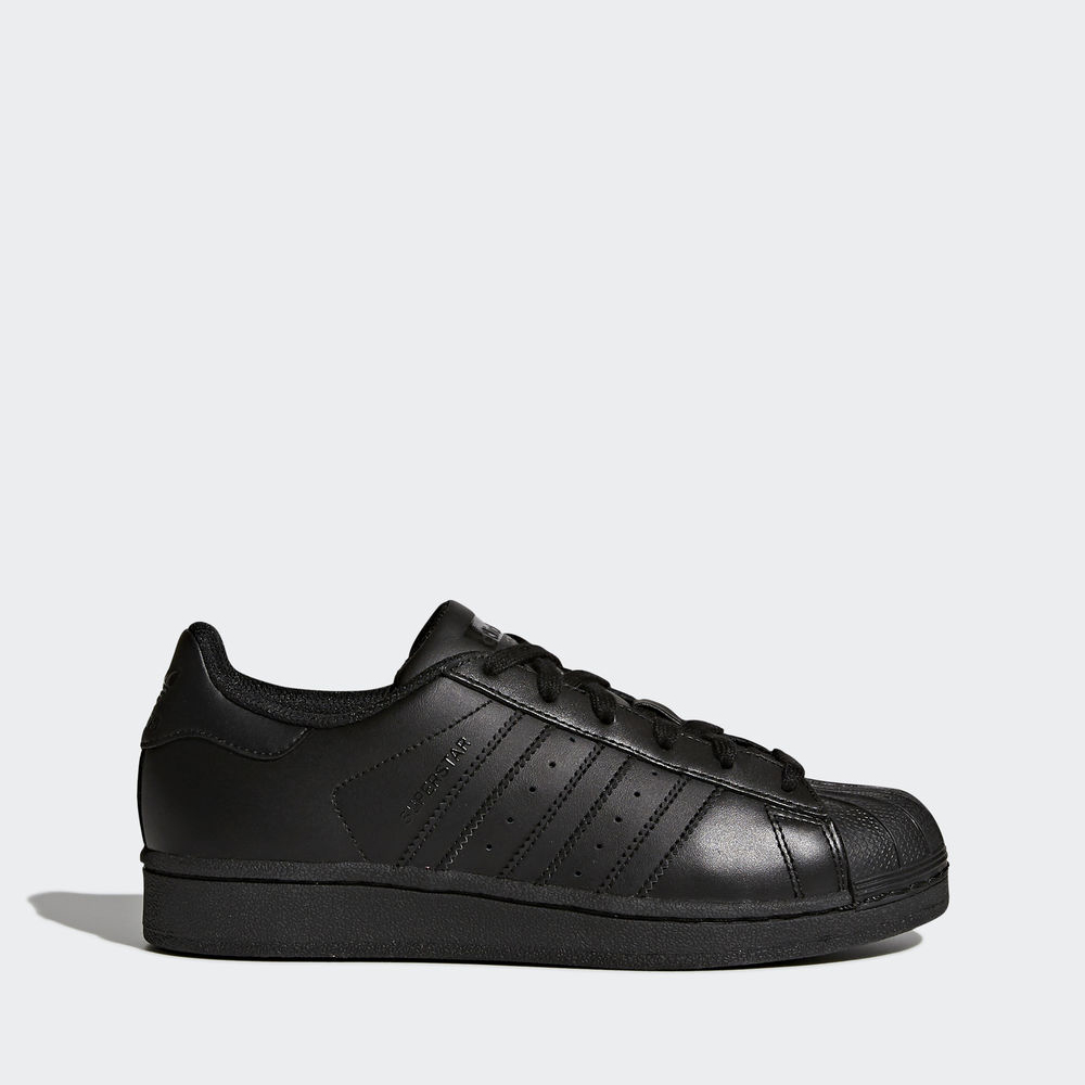 Adidas Superstar - Originals για αγορια - Μαυρα/Μαυρα/Μαυρα,Μέγεθος: EU 27 – 39 1/3 (593LVCNP)